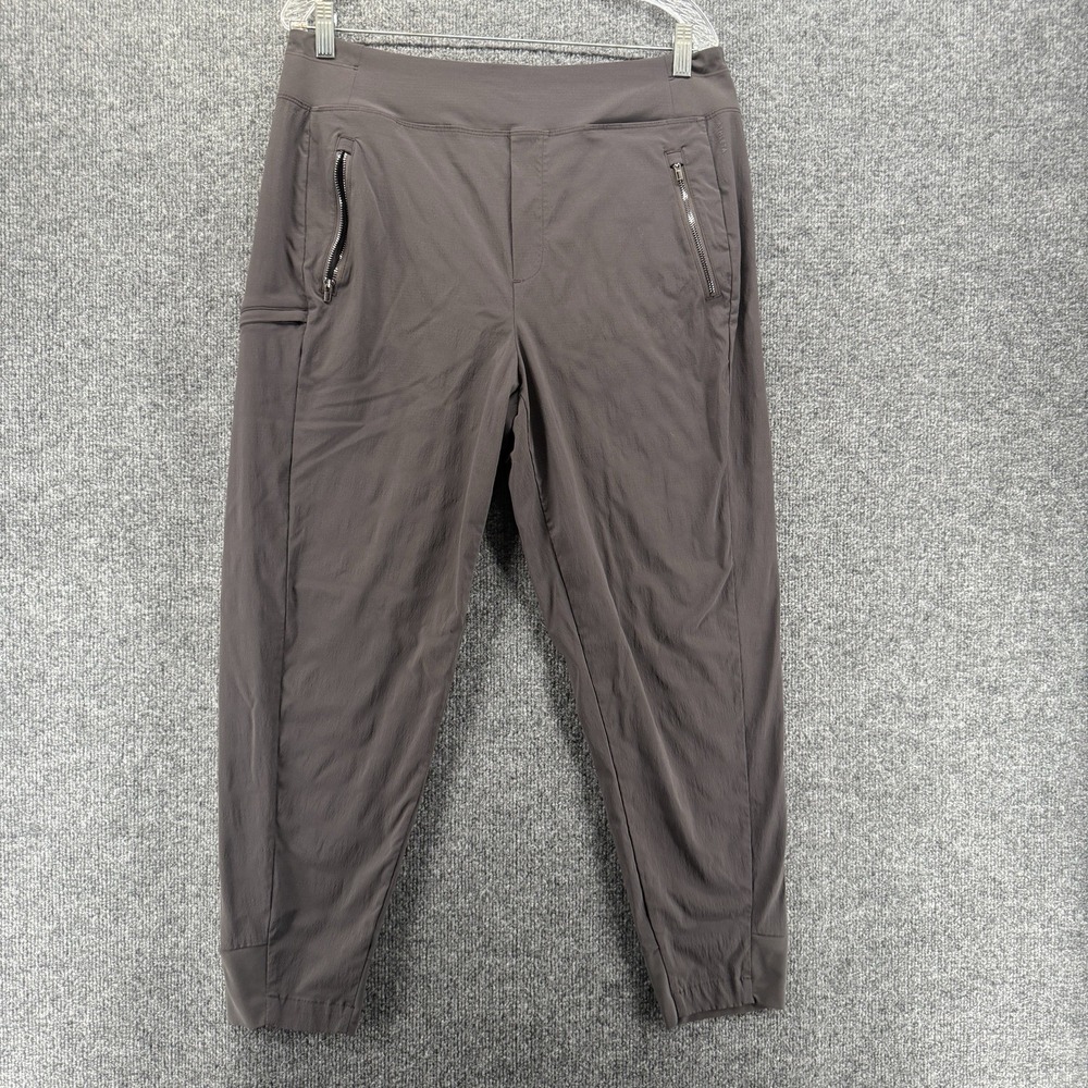Athleta Pants Womens 14 Gray Trekkie North Jogger Pull On Nylon Tapered Active